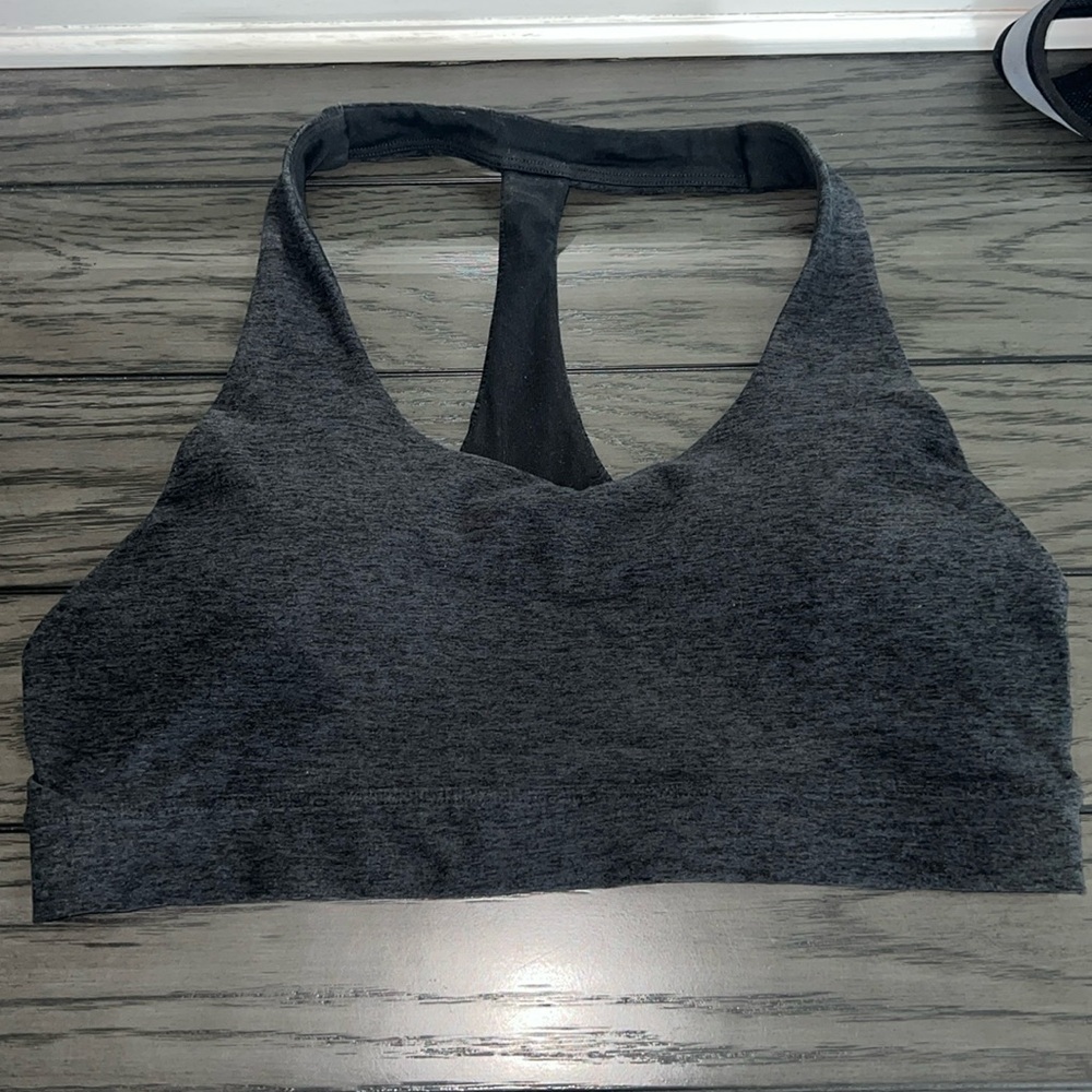 Calia dark charcoal sports bra